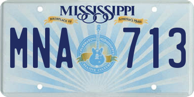 MS license plate MNA713
