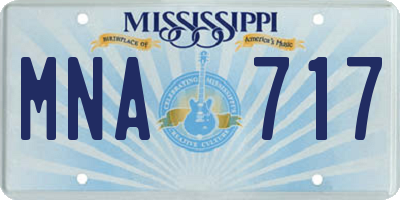 MS license plate MNA717