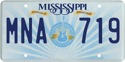 MS license plate MNA719