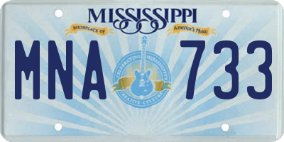 MS license plate MNA733