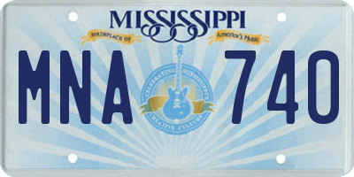 MS license plate MNA740