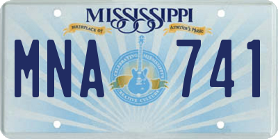 MS license plate MNA741