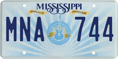 MS license plate MNA744