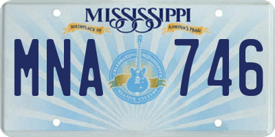 MS license plate MNA746