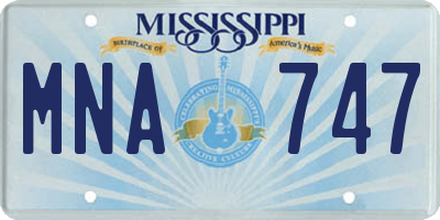 MS license plate MNA747