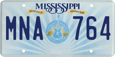 MS license plate MNA764