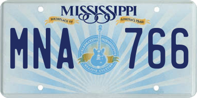 MS license plate MNA766