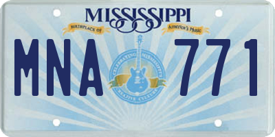 MS license plate MNA771