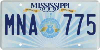 MS license plate MNA775