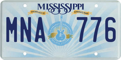 MS license plate MNA776