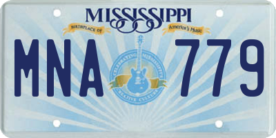 MS license plate MNA779