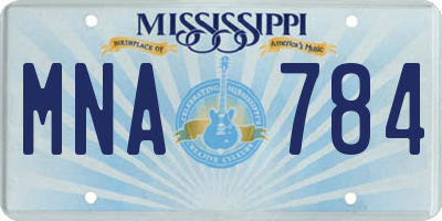 MS license plate MNA784
