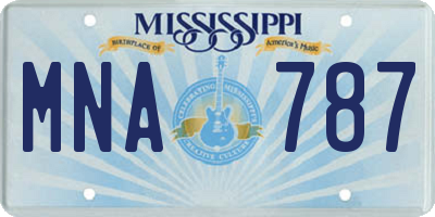 MS license plate MNA787