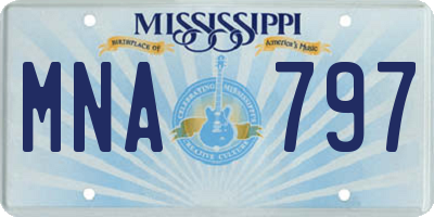 MS license plate MNA797
