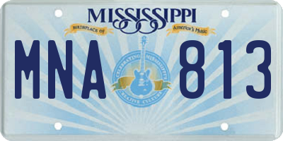 MS license plate MNA813