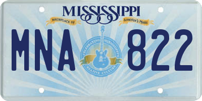 MS license plate MNA822