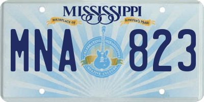 MS license plate MNA823