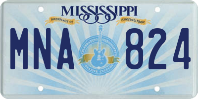 MS license plate MNA824