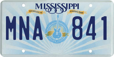 MS license plate MNA841