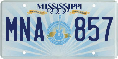 MS license plate MNA857