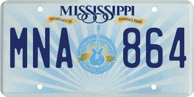 MS license plate MNA864