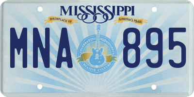 MS license plate MNA895