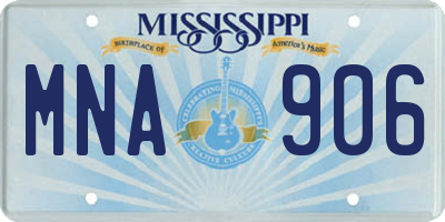 MS license plate MNA906