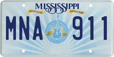 MS license plate MNA911