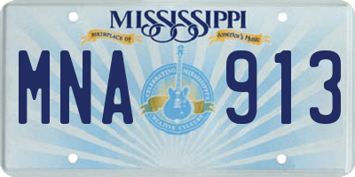 MS license plate MNA913