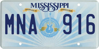 MS license plate MNA916
