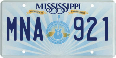 MS license plate MNA921