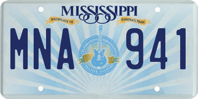 MS license plate MNA941