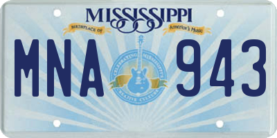 MS license plate MNA943