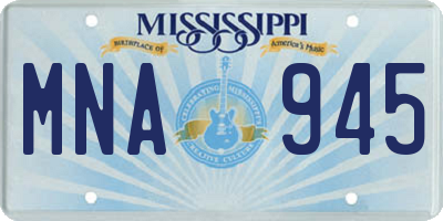 MS license plate MNA945