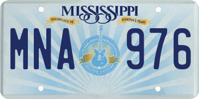 MS license plate MNA976