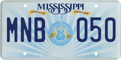 MS license plate MNB050