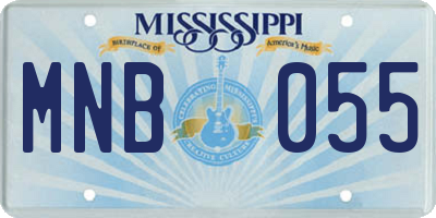 MS license plate MNB055