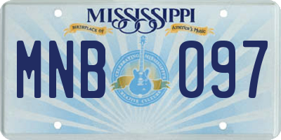 MS license plate MNB097
