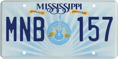 MS license plate MNB157