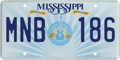 MS license plate MNB186