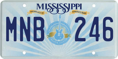 MS license plate MNB246