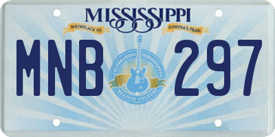 MS license plate MNB297