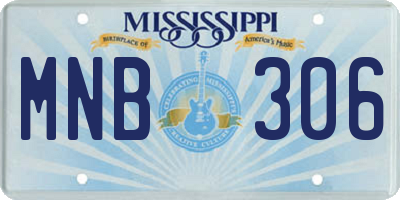 MS license plate MNB306