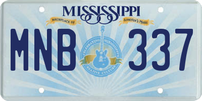 MS license plate MNB337