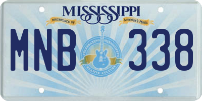 MS license plate MNB338