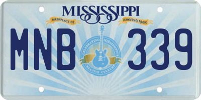 MS license plate MNB339