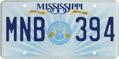 MS license plate MNB394