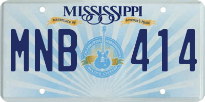 MS license plate MNB414