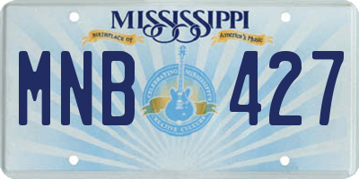 MS license plate MNB427