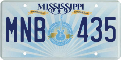 MS license plate MNB435